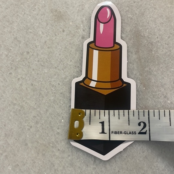 Lipstick sticker woman’s Barbie Pink reusable vinyl sticker New - Picture 4 of 5